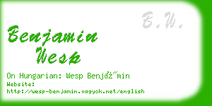 benjamin wesp business card